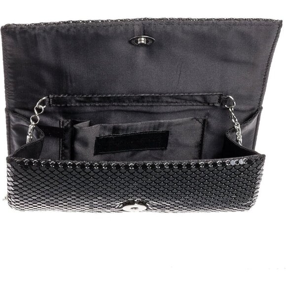 ❤️Metal Mesh Roll Bag Clutch Purse 4.5" x 7.5" x 2" Shoulder Chain Included - Picture 3 of 3